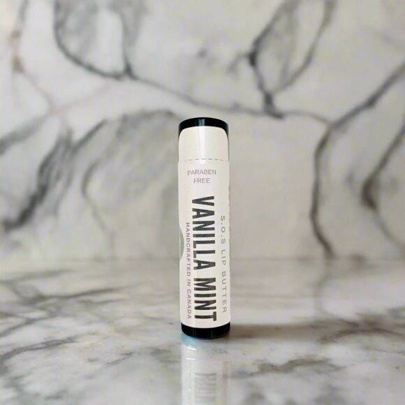 🌿Two Handcrafted Vanilla Mint S.O.S Lip butter sticks - Picture 1 of 8